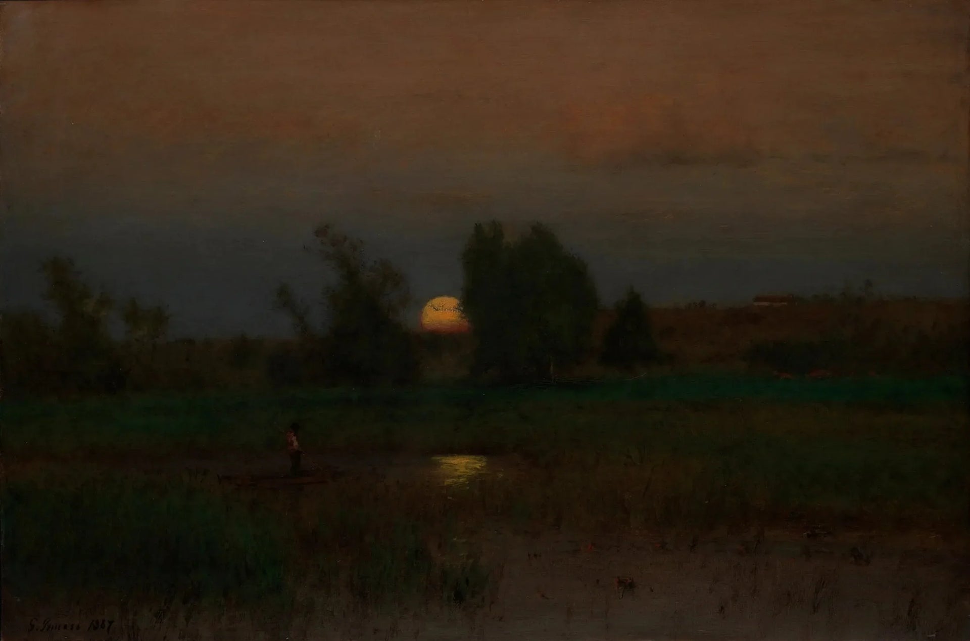 Lever la lune - George Inness image 1 tableau peint à l’huile sur toile