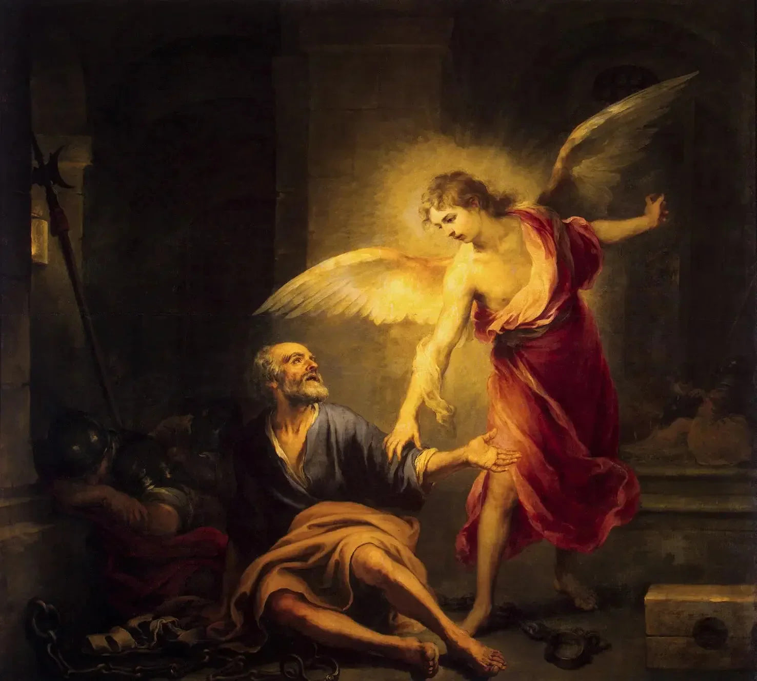 Libération de Saint-Pierre - Bartolomé Esteban Murillo image 1 copie de tableau peinte à la main