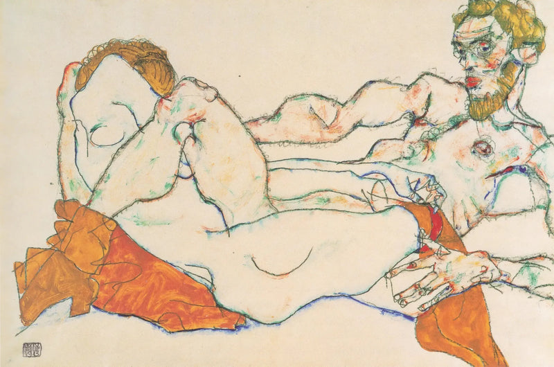 Couple d'amoureux - Egon Schiele