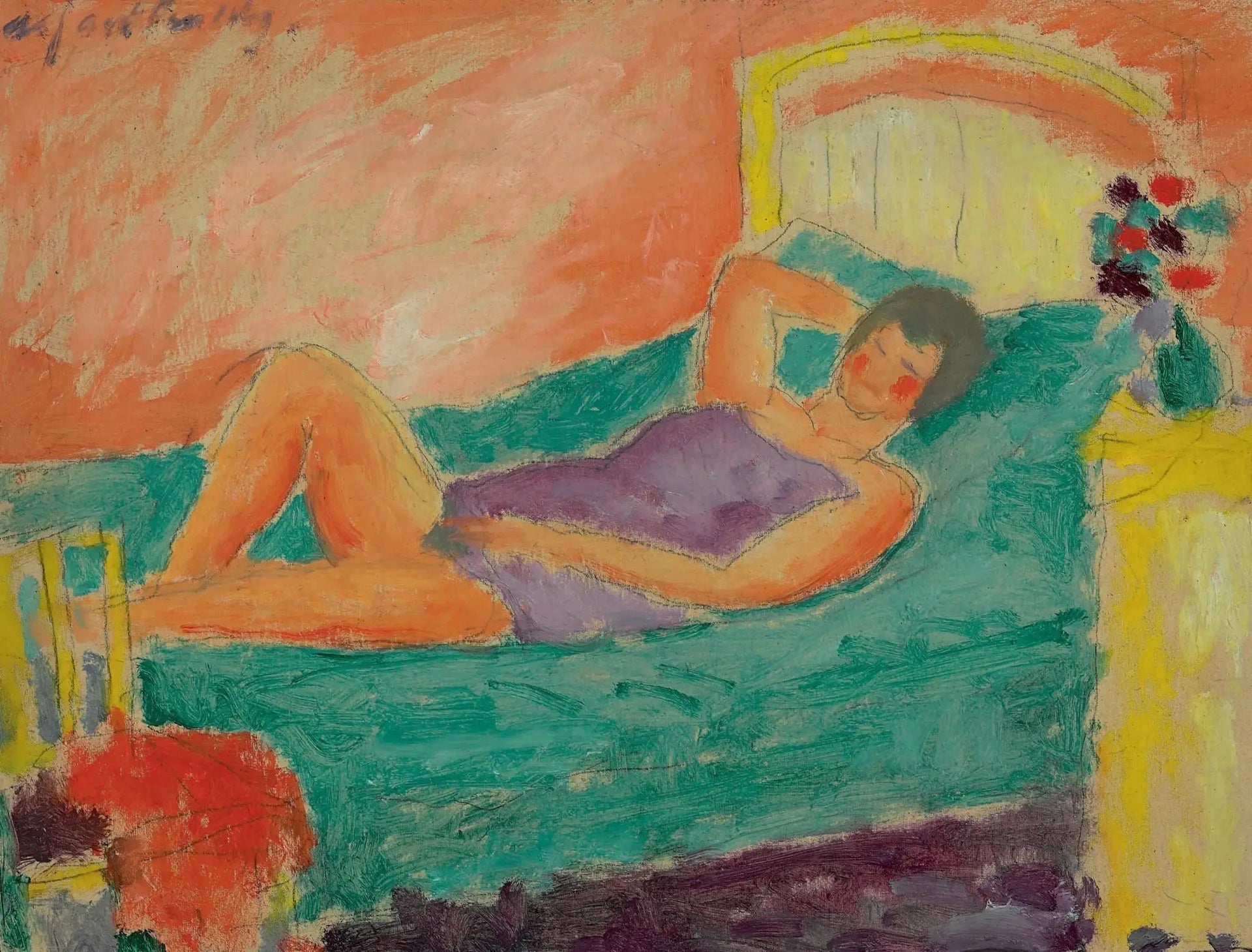 Liegendes Mädchen - Alexej von Jawlensky image 1 reproduction de peinture à l’huile