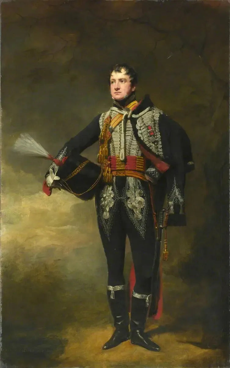 Lieutenant John James Douglas (plus tard capitaine Sir John James Scott-Douglas, baronnet) (1792–1836), 15e régiment de dragons (légers) (hussards), vers 1819 - Henry Raeburn image 1 copie de tableau peinte à la main