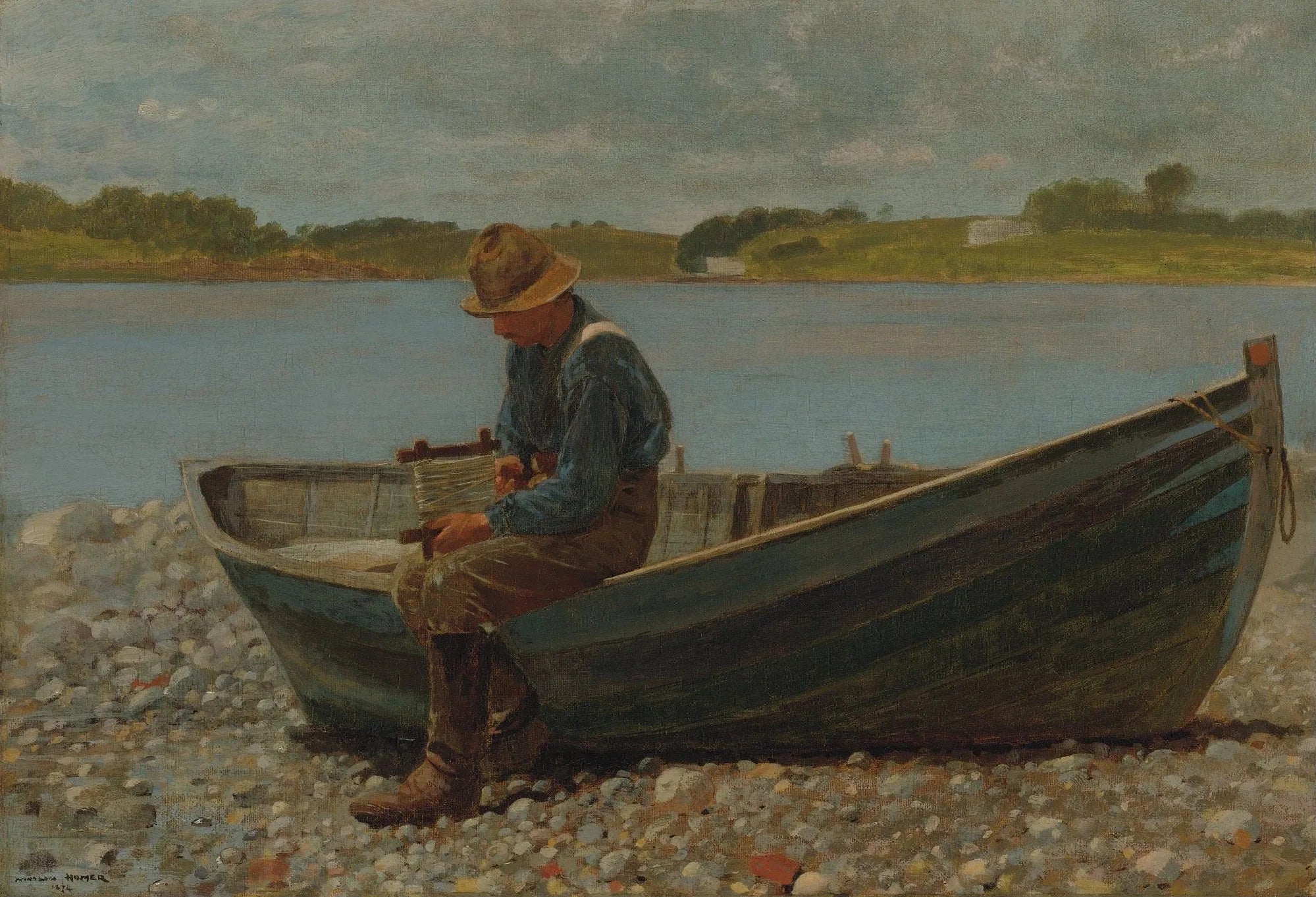 Ligne sinueuse - Winslow Homer image 1 reproduction d’œuvre d’art à l’huile