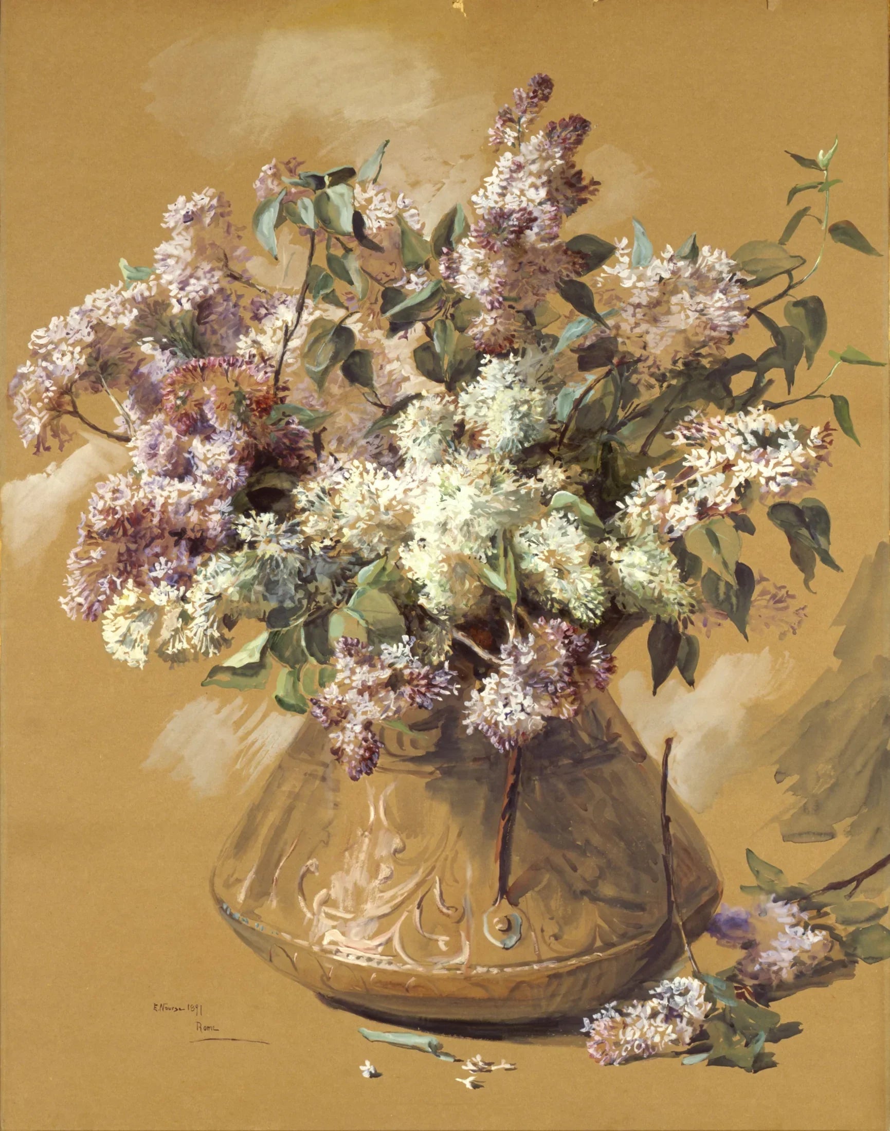 Lilas - Elizabeth Nourse image 1 copie peinte à la main à l’huile