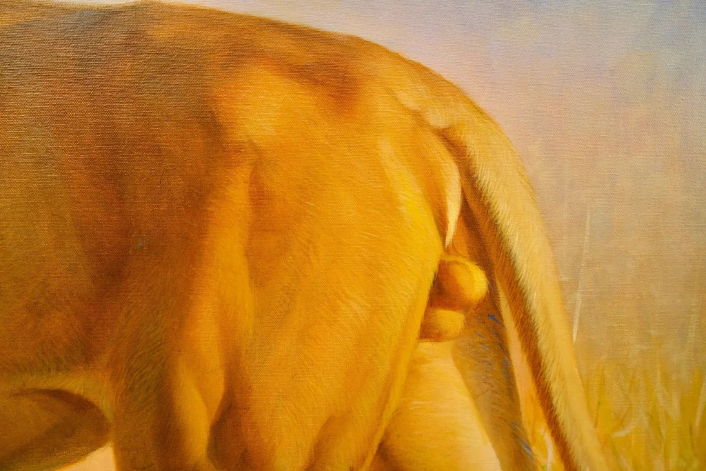 Lion dans la savane | 150 x 100 cm image 5 reproduction artisanale de tableau