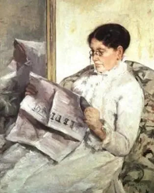 Lire « Le Figaro » - Mary Cassatt image 1 copie de tableau peinte à la main