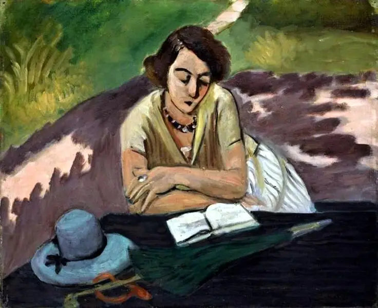 Liseuse à l'ombrelle - Henri Matisse image 1 tableau peint à l’huile sur toile