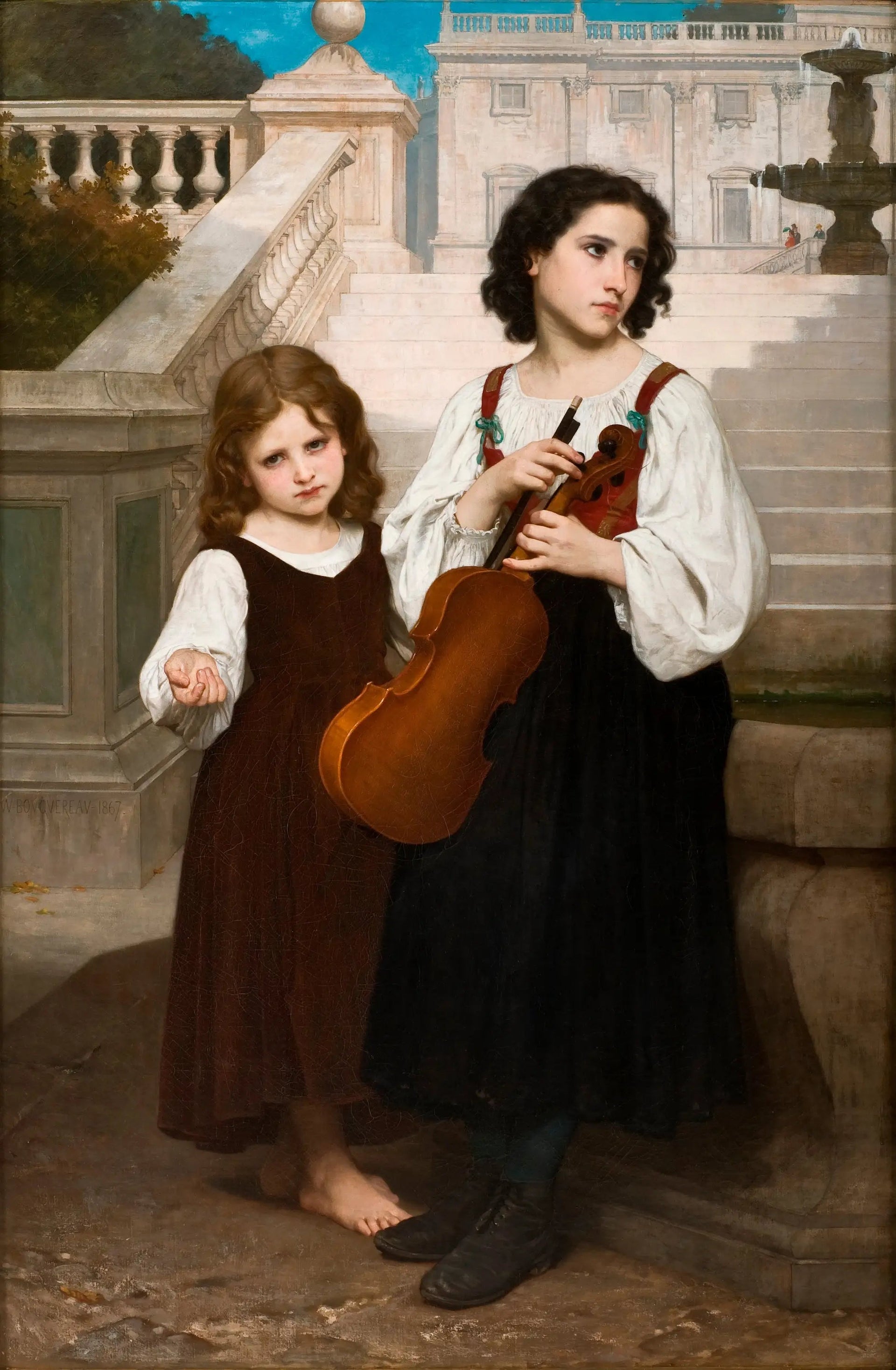 Loin du pays - Bouguereau image 1 reproduction réalisée par Alpha Reproduction