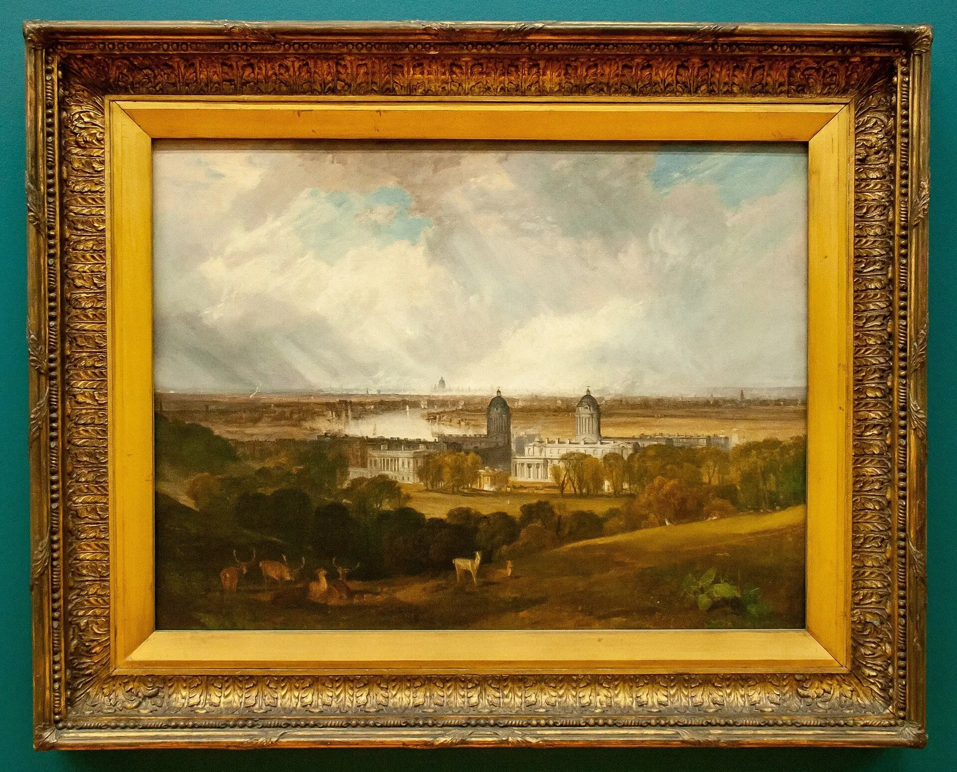 London from Greenwich Park - J. M. W. Turner image 2 copie de tableau peinte à la main