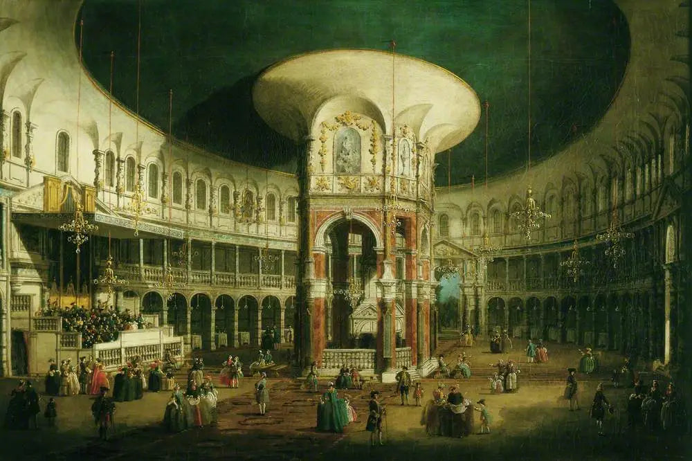 Londres : L'intérieur de La Rotonde de Ranelagh - Canaletto image 1 copie de tableau peinte à la main