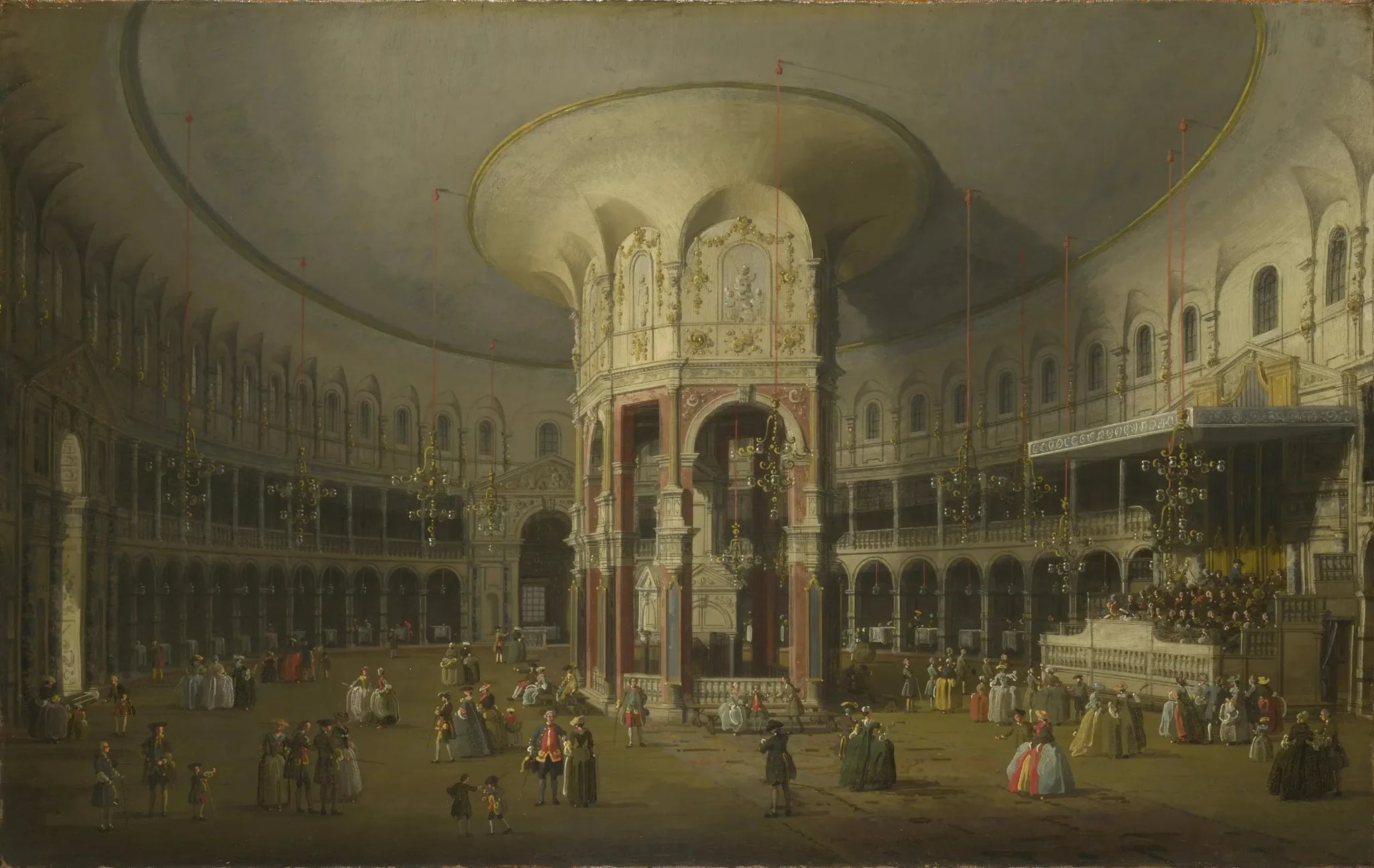 Londres : L'intérieur de La Rotonde de Ranelagh - Canaletto image 1 tableau peint à l’huile sur toile