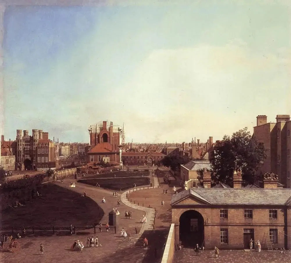 Londres : Whitehall et le Privy Garden depuis Richmond House - Canaletto image 1 reproduction d’œuvre d’art à l’huile