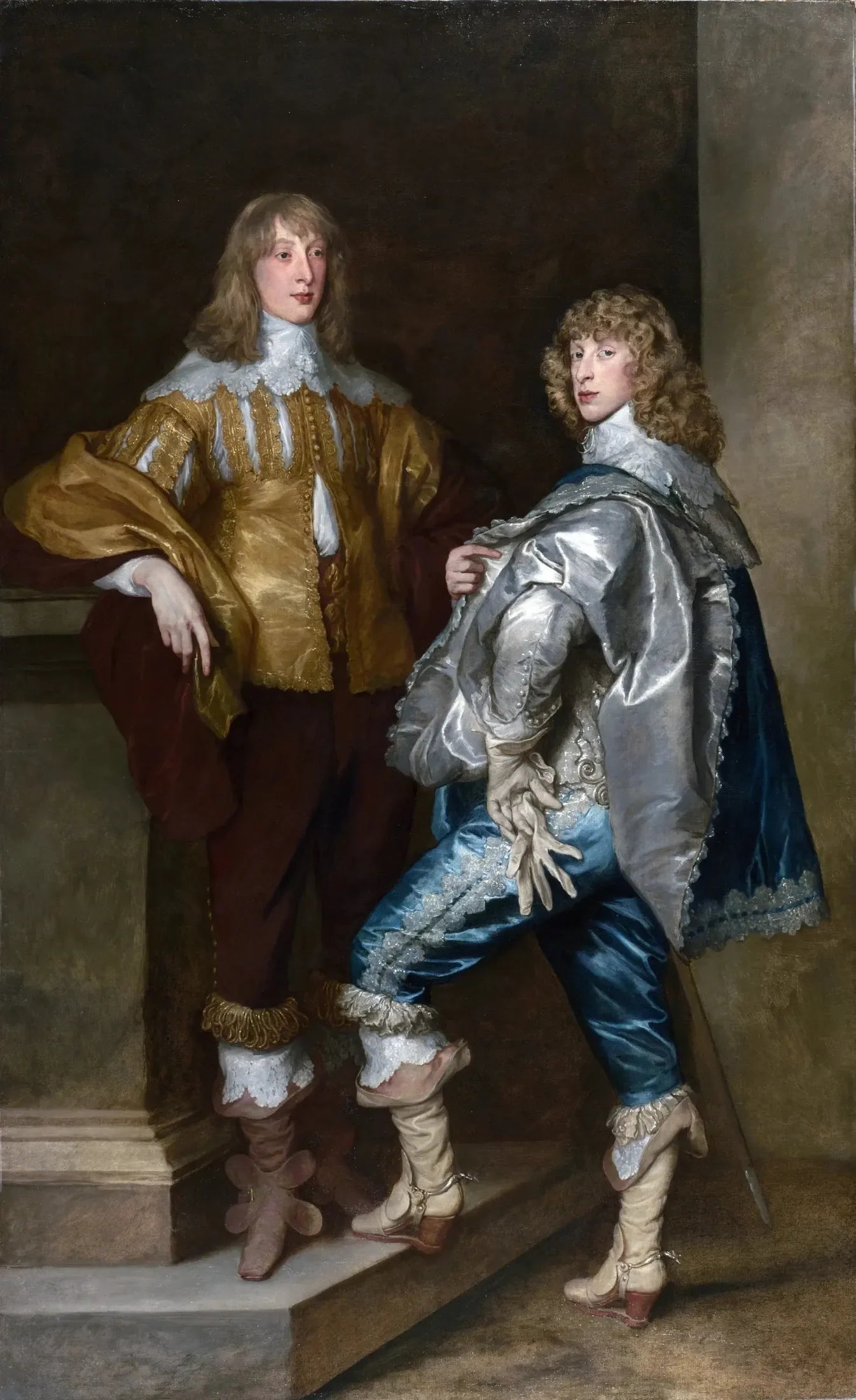 Lord John Stuart et son frère, Lord Bernard Stuart - Antoine van Dyck image 1 copie peinte à la main à l’huile