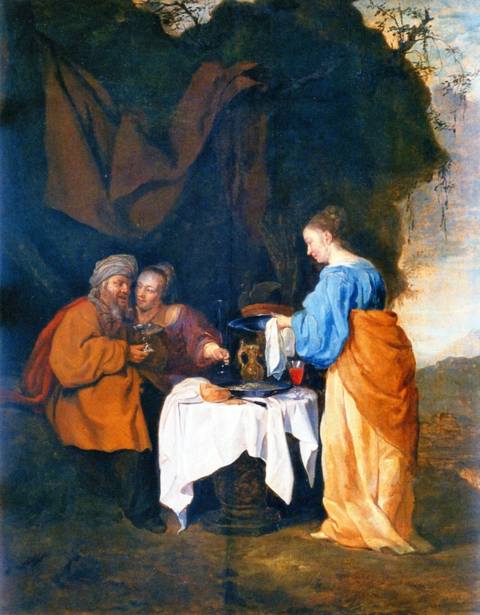 Lot et ses filles - Gabriel Metsu image 1 copie de tableau peinte à la main
