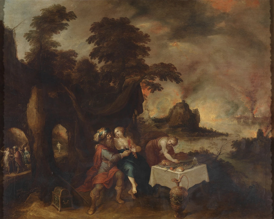 Lot et ses filles (Genèse 19:30-38) - Frans II Francken