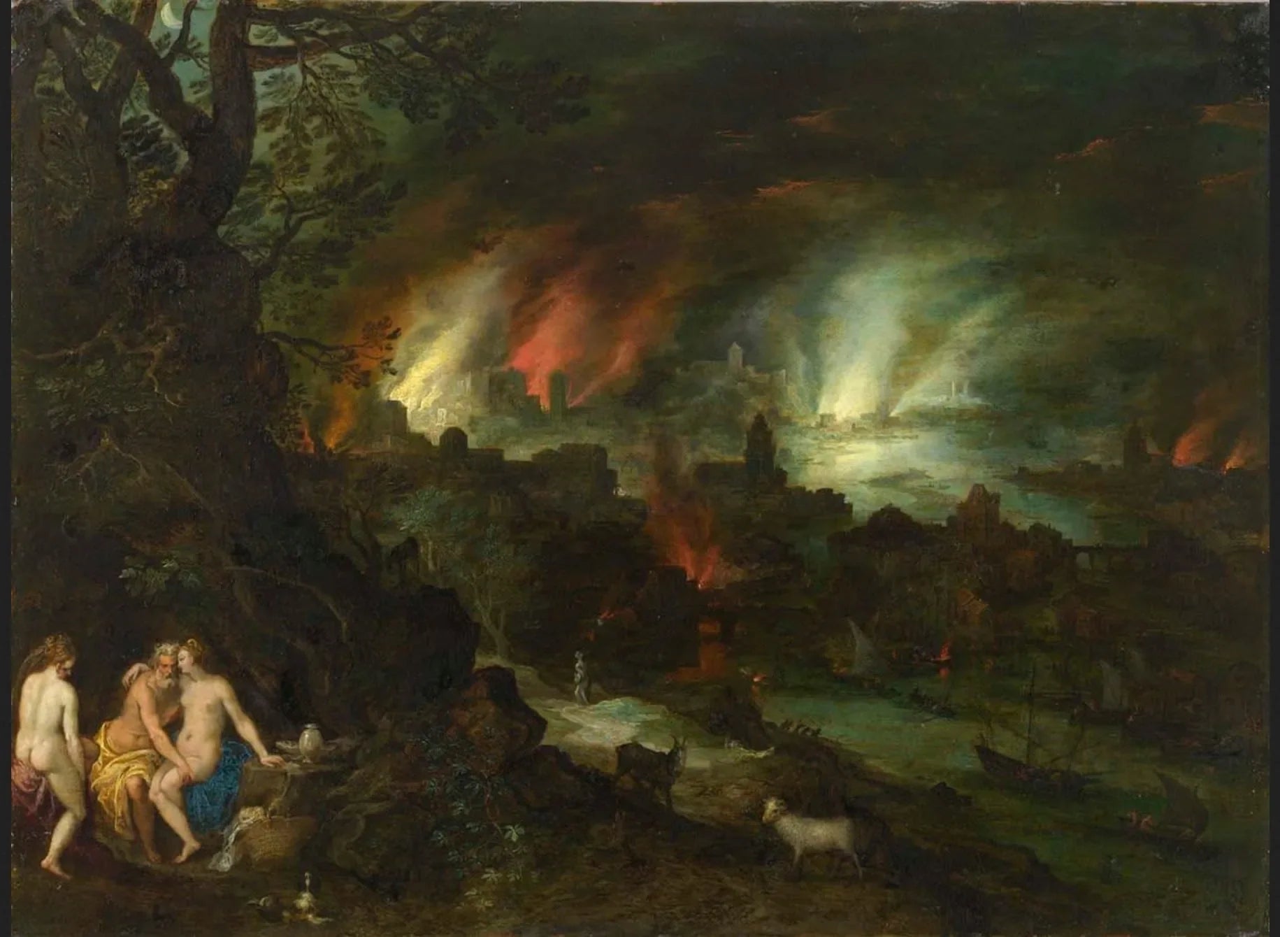 Lot et ses filles - Jan Brueghel l'Ancien image 1 reproduction d’œuvre d’art à l’huile