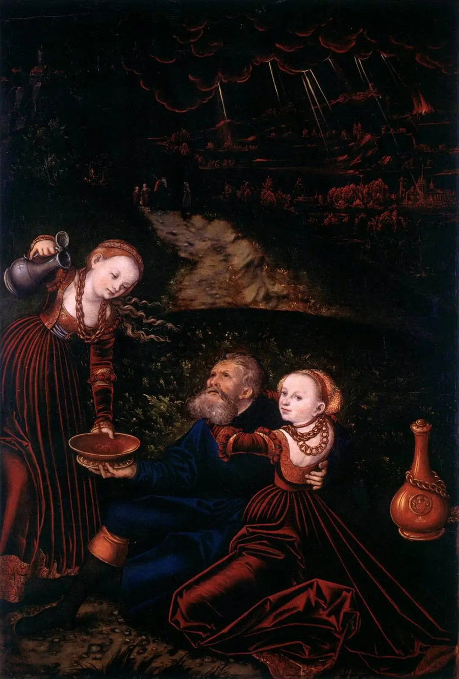 Lot et ses filles - Lucas Cranach the Elder