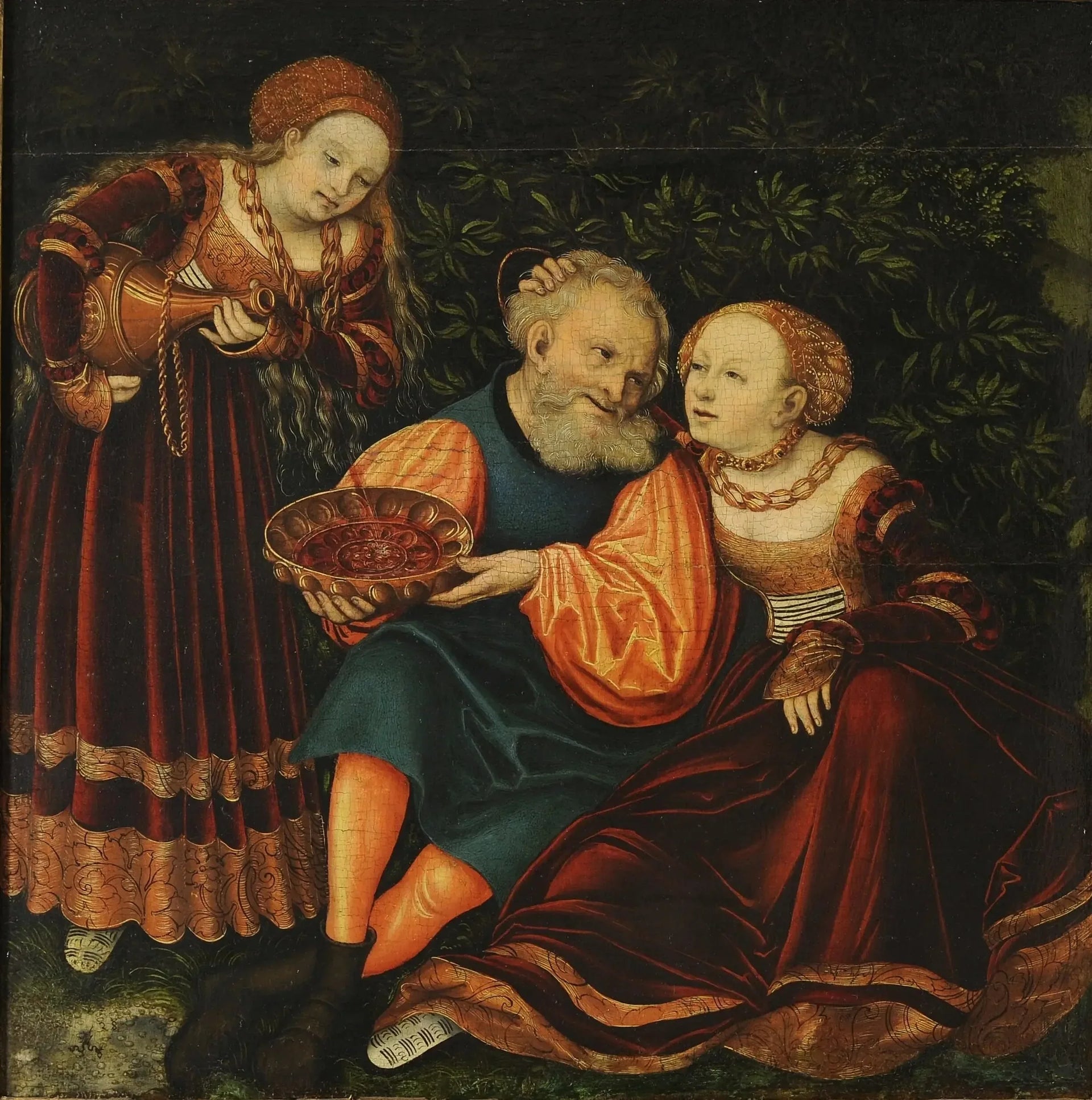 Lot et ses filles - Lucas Cranach the Elder image 1 reproduction de peinture à l’huile