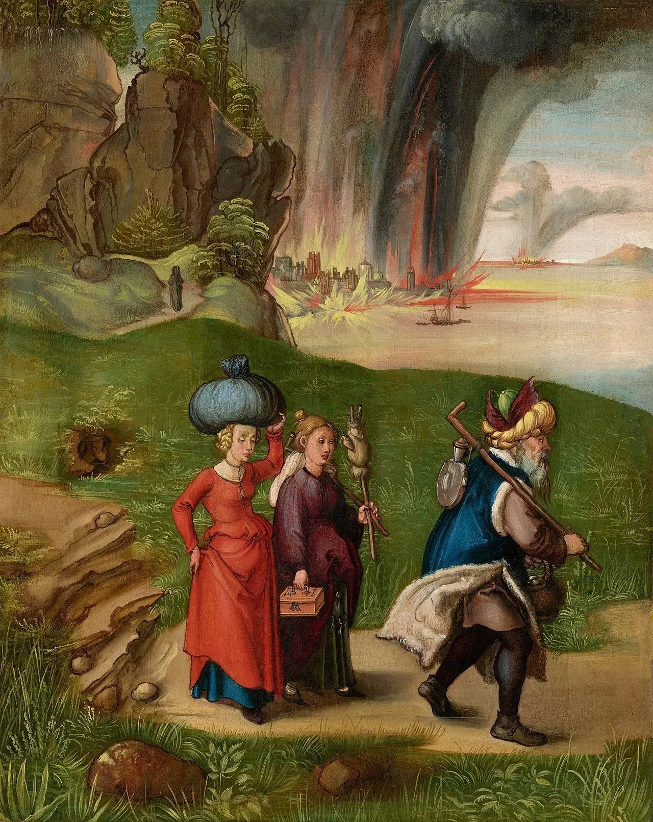 Lot et ses filles [revers] - Albrecht Dürer image 1 reproduction artisanale de tableau