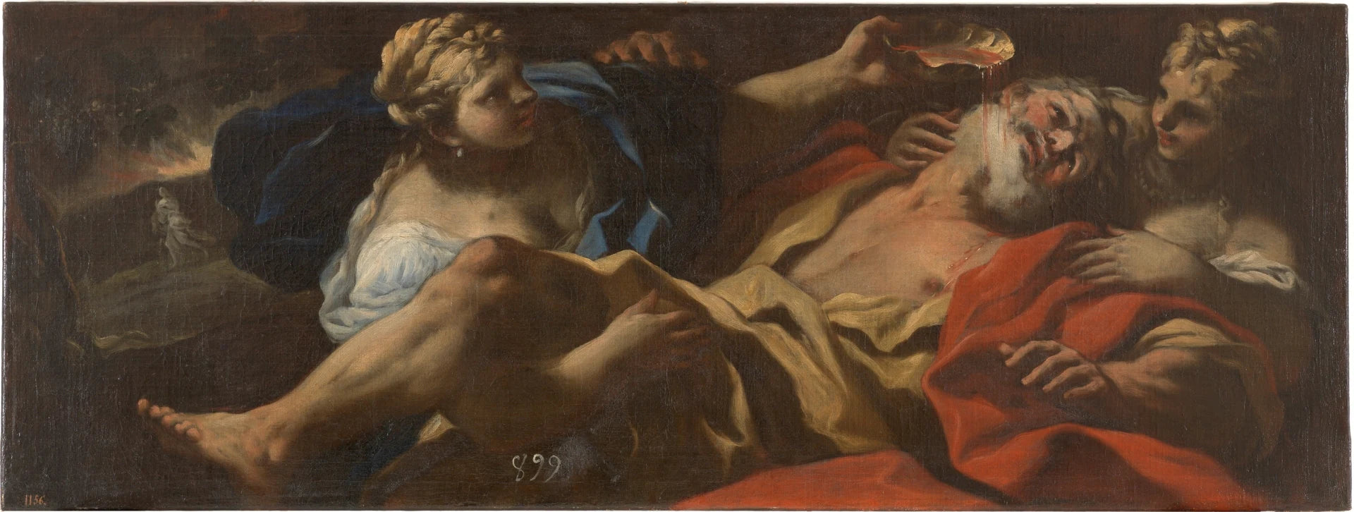 Lot ivre par ses filles - Luca Giordano