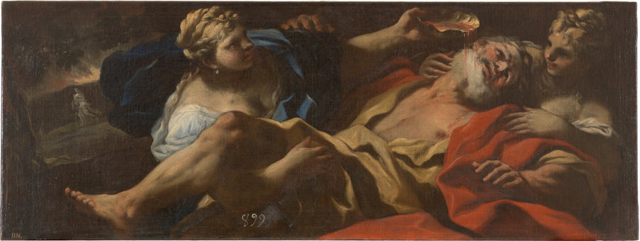 Lot ivre par ses filles - Luca Giordano