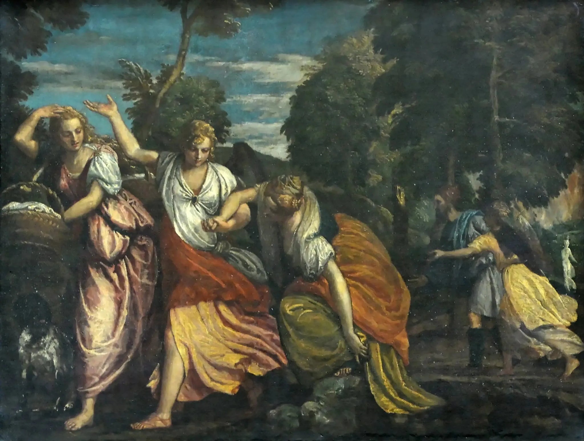 Loth et ses filles fuyant Sodome sous la conduite de deux anges - Paul Véronèse image 1 reproduction d’œuvre d’art à l’huile
