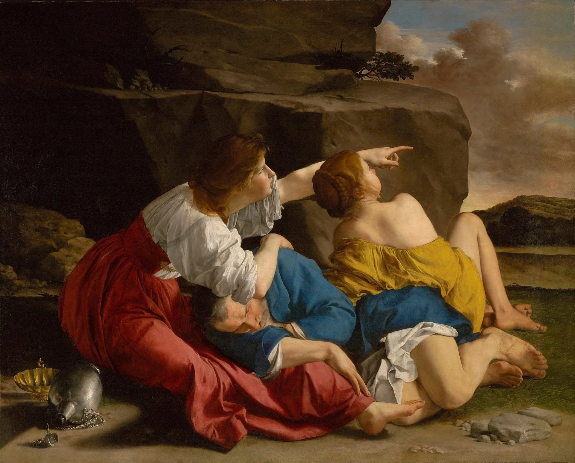 Loth et ses filles - Orazio Gentileschi image 1 tableau peint à l’huile sur toile