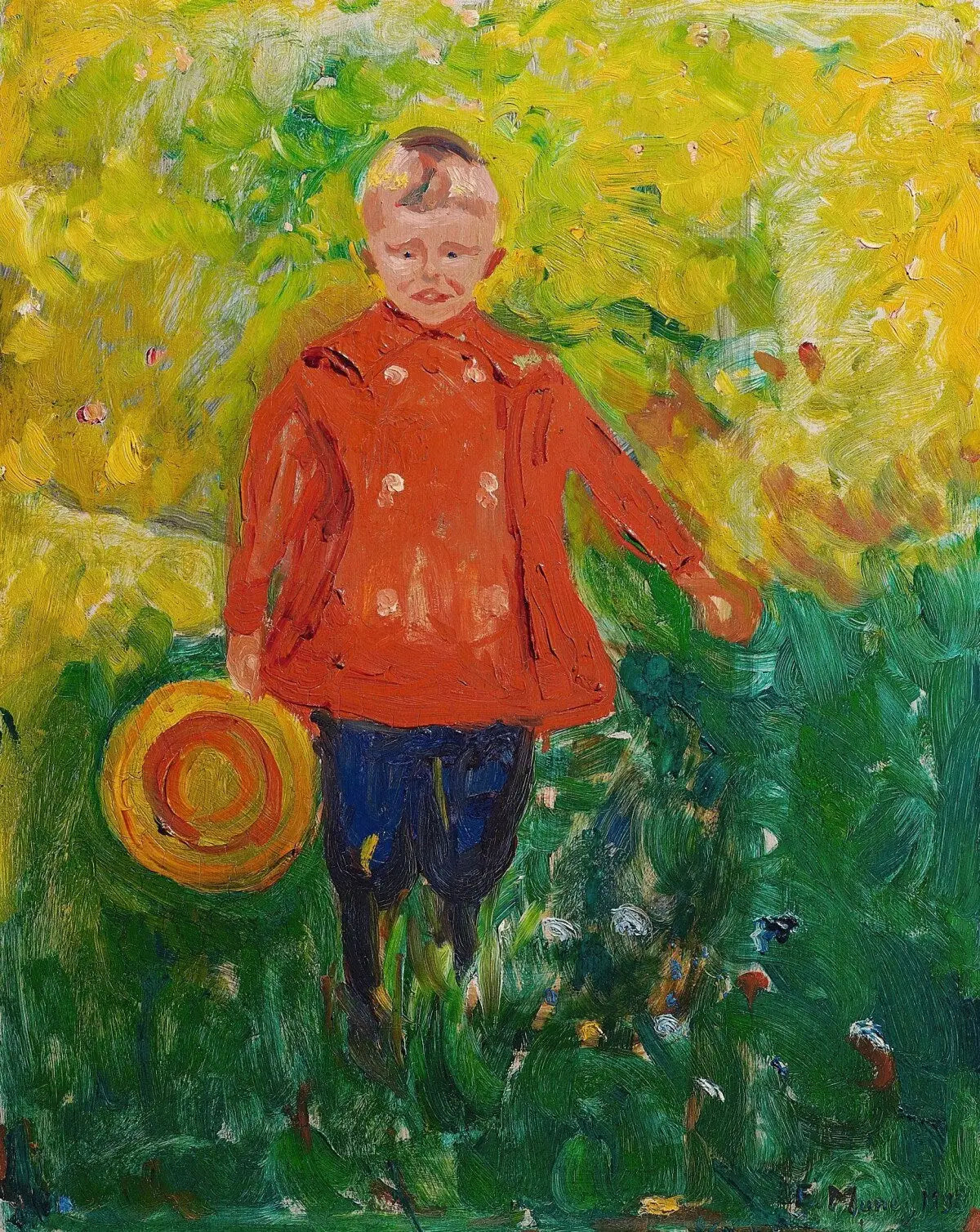 Lothar Linde à la veste rouge - Edvard Munch image 1 tableau peint à l’huile sur toile