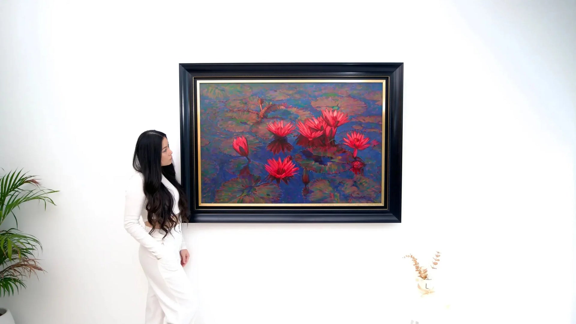 Lotus Rose | 80 x 120 cm image 7 reproduction de peinture à l’huile