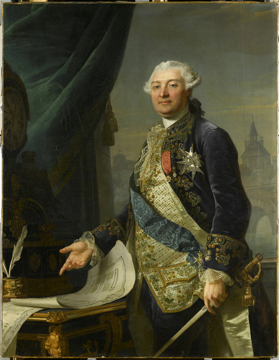 Louis-Charles-Auguste Le Tonnelier, baron de Breteuil (1730-1807), militaire, diplomate, ministre sous Louis XVI - Jean Laurent Mosnier