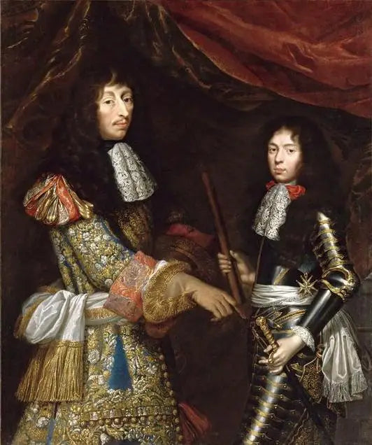 Louis II de Bourbon Condé et son fils Henri-Jules, duc d'Enghien - Pierre Mignard image 1 reproduction réalisée par Alpha Reproduction