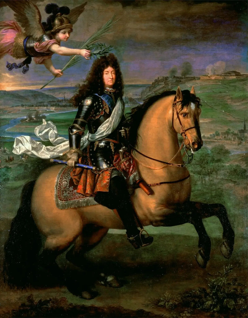 Louis XIV à cheval couronné par la Victoire devant le siège de Namur - Pierre Mignard
