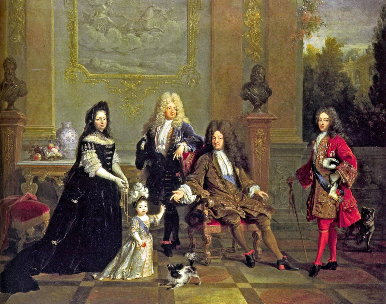 Louis XIV de France et sa famille - Nicolas de Largillière image 1 reproduction artisanale de tableau