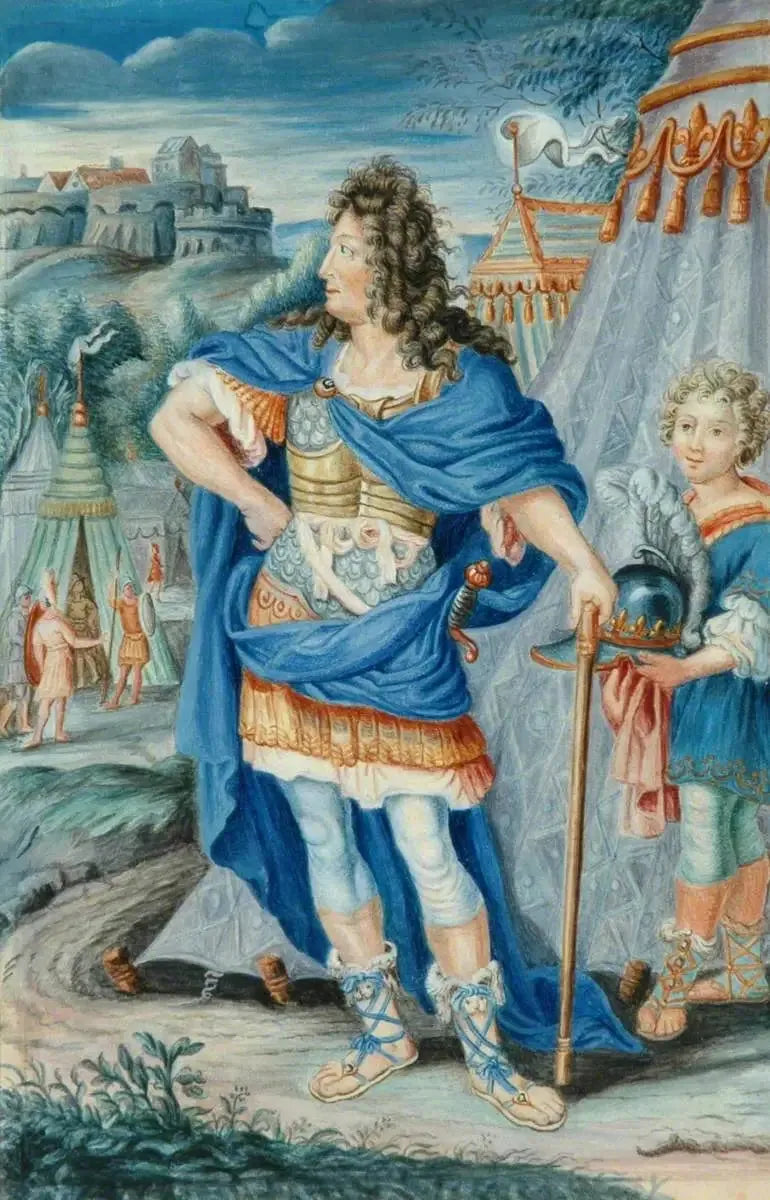 Louis XIV en empereur romain - Pierre Mignard image 1 tableau peint à l’huile sur toile
