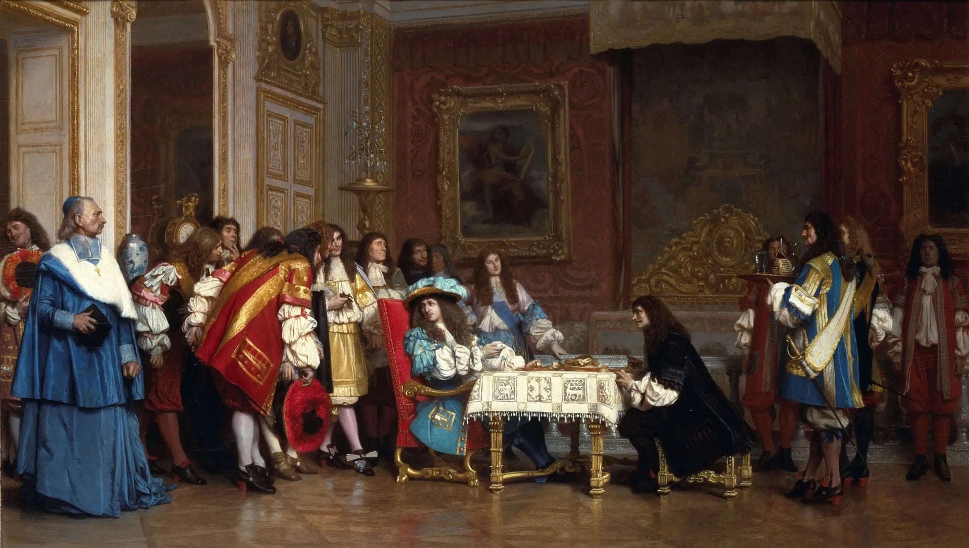 Louis XIV et Molière - Jean-Léon Gérôme image 1 copie peinte à la main à l’huile