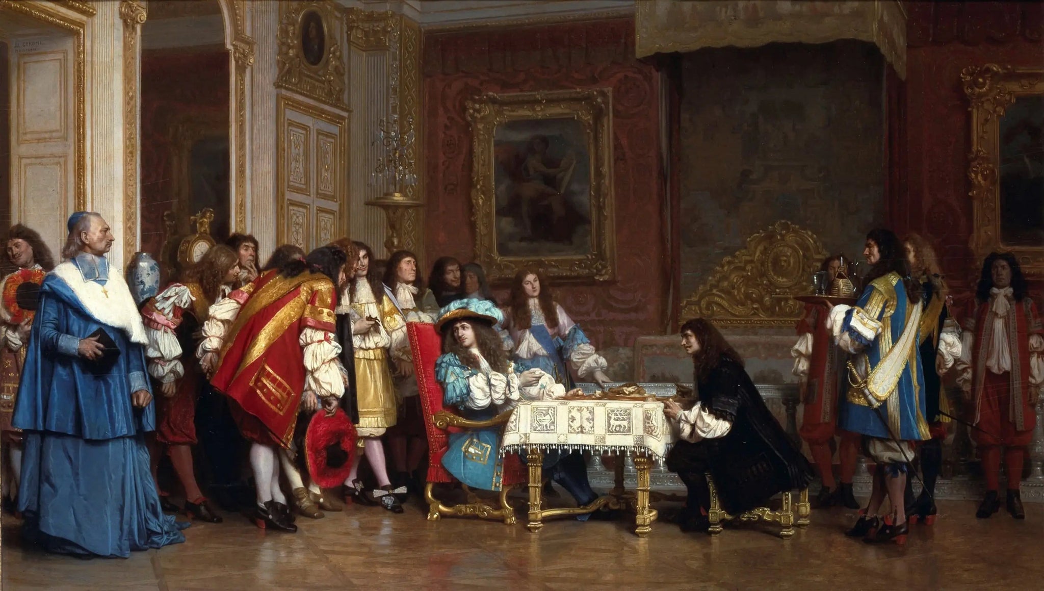 Louis XIV et Molière - Jean-Léon Gérôme image 1 copie peinte à la main à l’huile