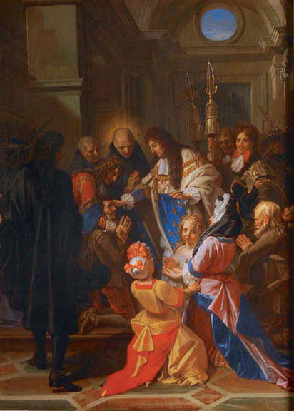 Louis XIV touchant les malades des écrouelles - Jean-Baptiste Jouvenet image 1 reproduction réalisée par Alpha Reproduction