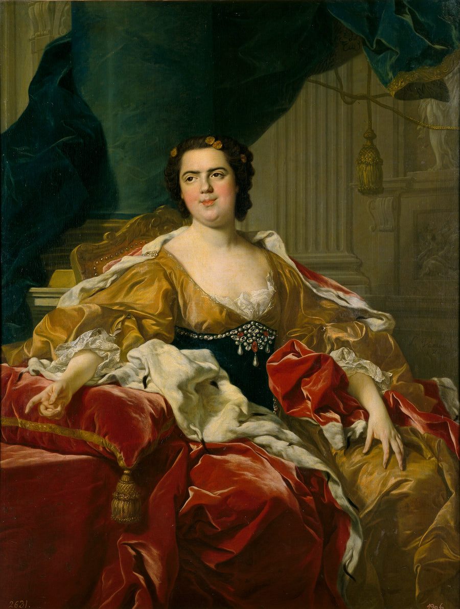 « Louise-Élisabeth de France, épouse de l'infant Philippe, futur duc de Parme » - Louis-Michel van Loo