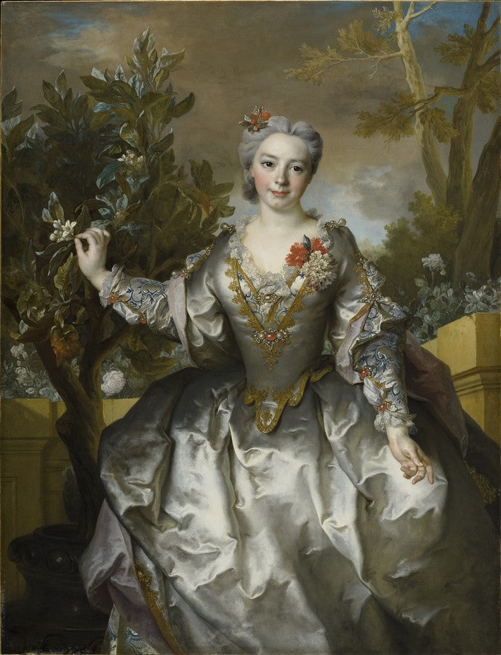Louise-Madeleine Bertin de Vaugien, comtesse de Montchal - Nicolas de Largillière image 1 copie peinte à la main à l’huile