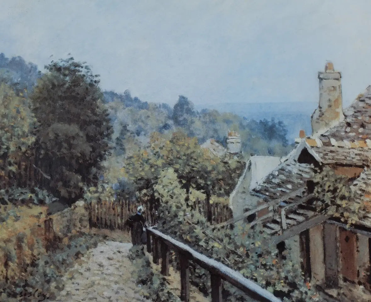 Louveciennes. Sentier de la Mi-côte - Alfred Sisley image 1 copie peinte à la main à l’huile