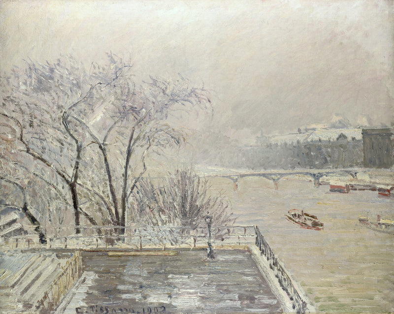 Le Louvre sous la neige - Camille Pissarro
