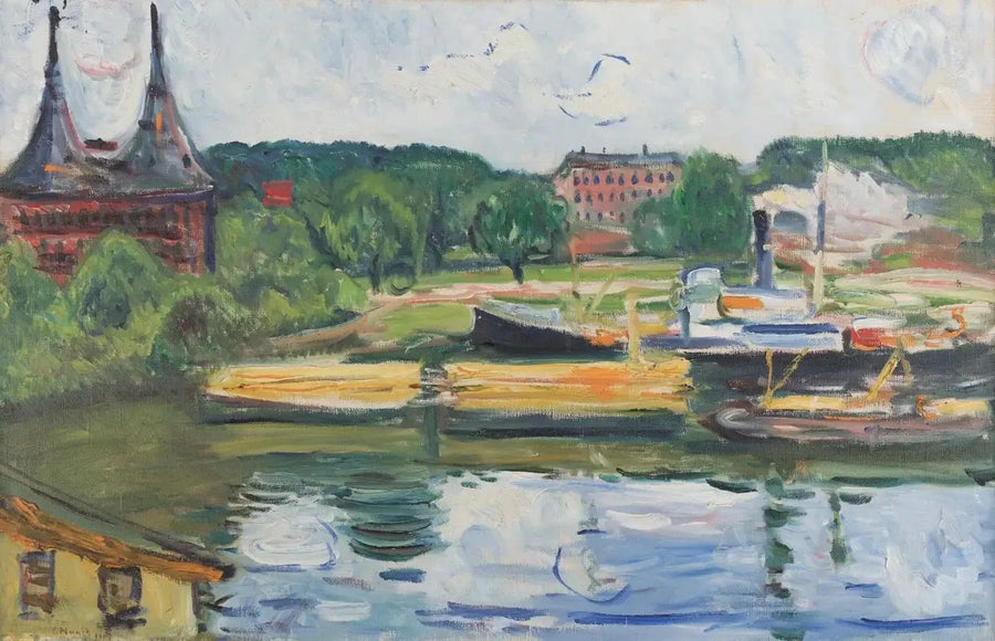 Lübeck avec la Holstentor - Edvard Munch