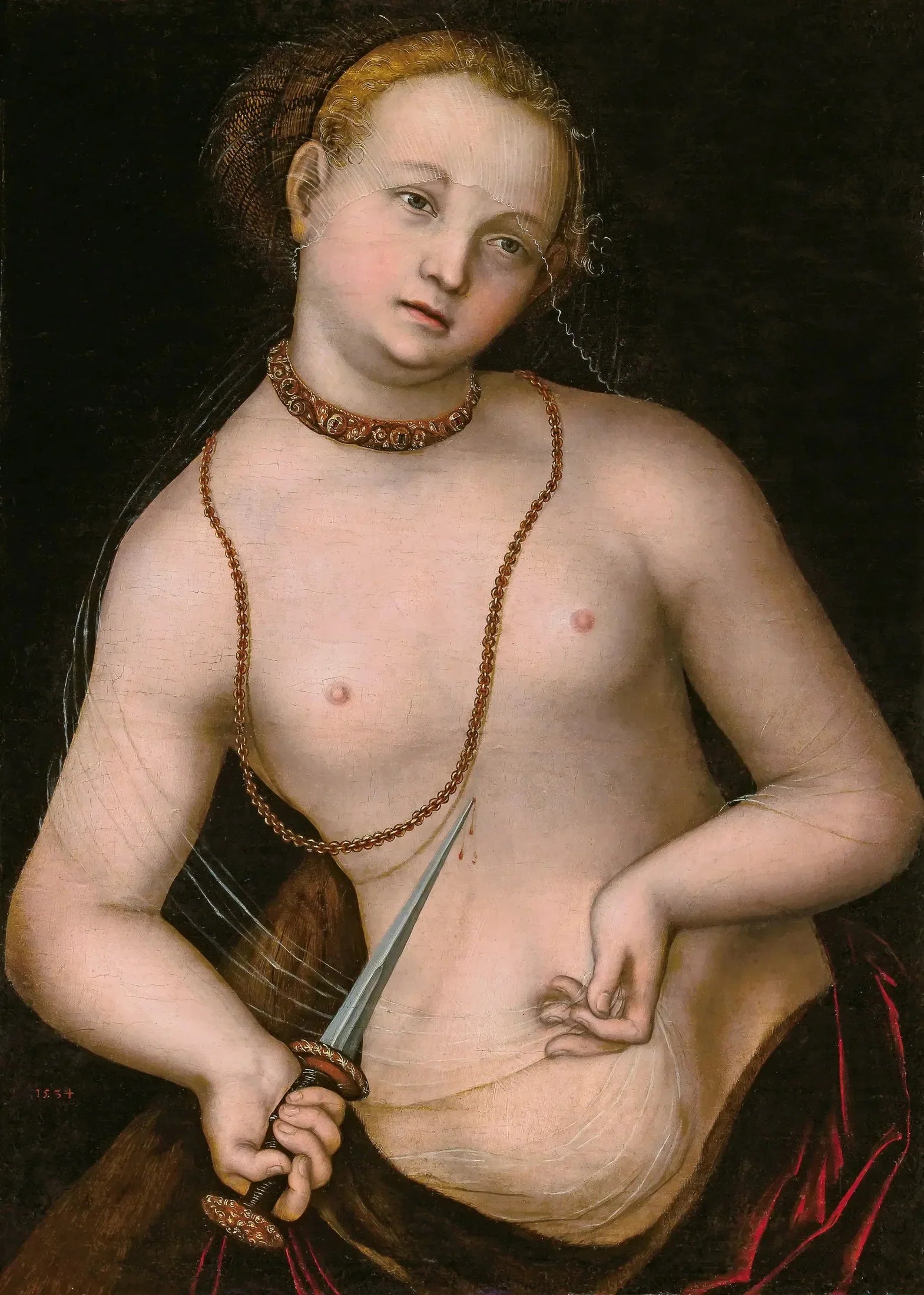 Lucrèce - Lucas Cranach the Elder image 1 reproduction de peinture à l’huile