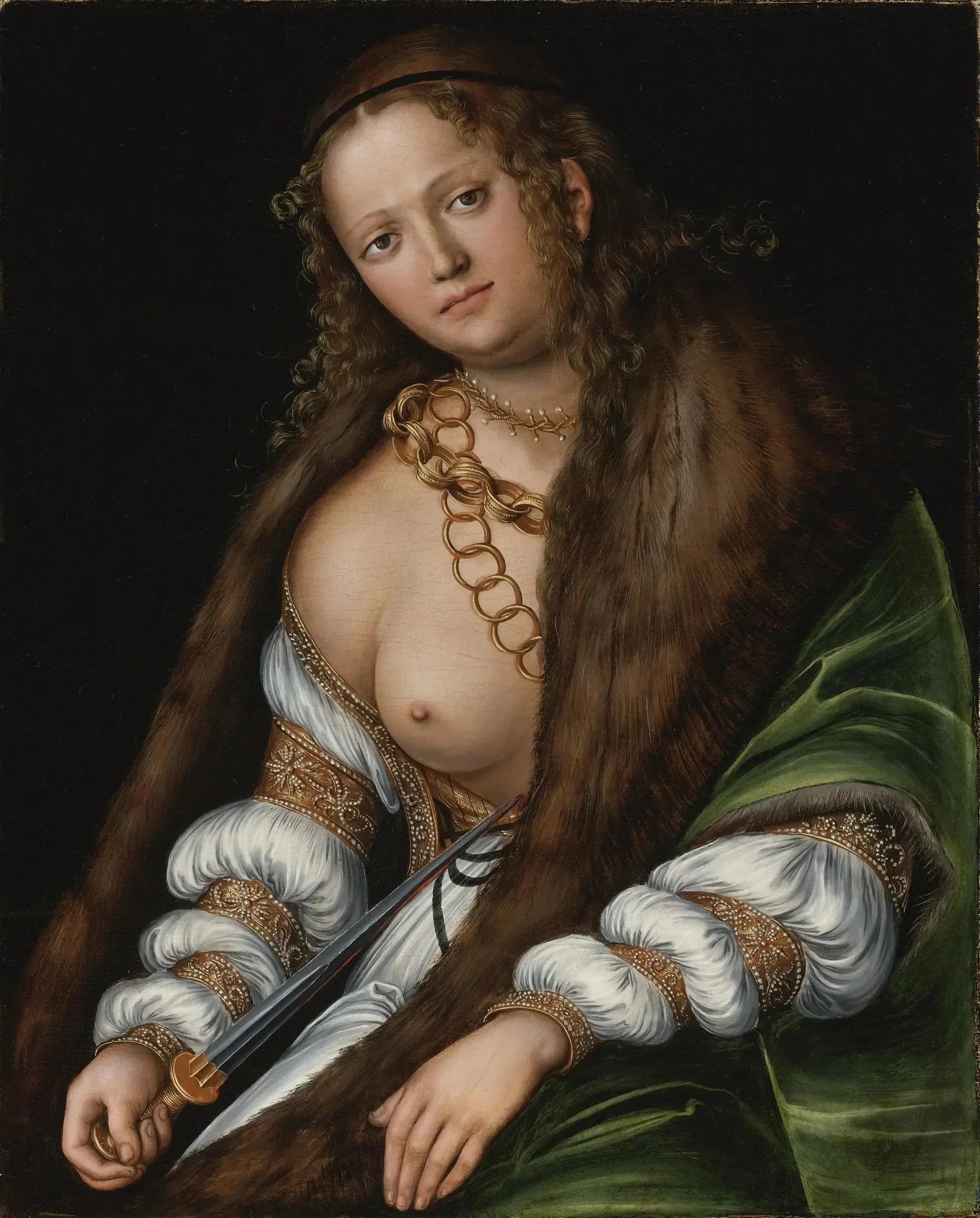 Lucrèce - Lucas Cranach the Elder image 1 copie peinte à la main à l’huile