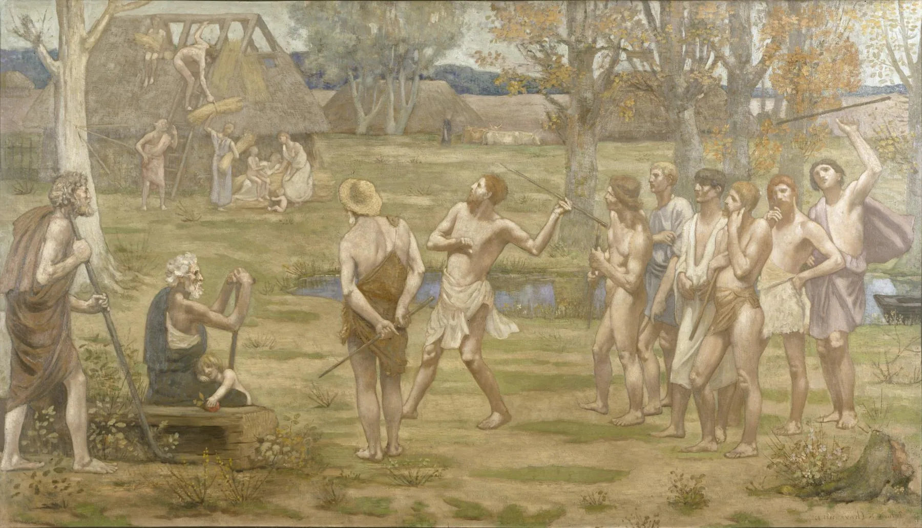 Ludus pro patria - Pierre Puvis de Chavannes image 1 reproduction artisanale de tableau
