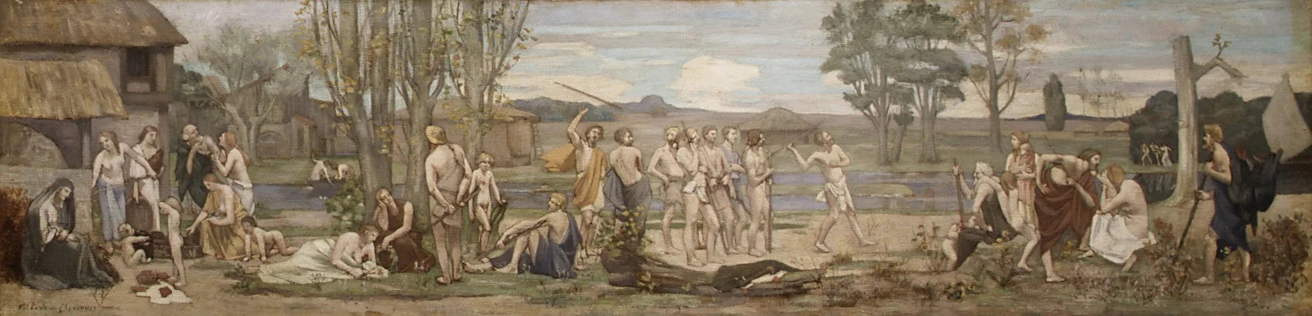 Ludus pro patria - Pierre Puvis de Chavannes image 1 copie peinte à la main à l’huile