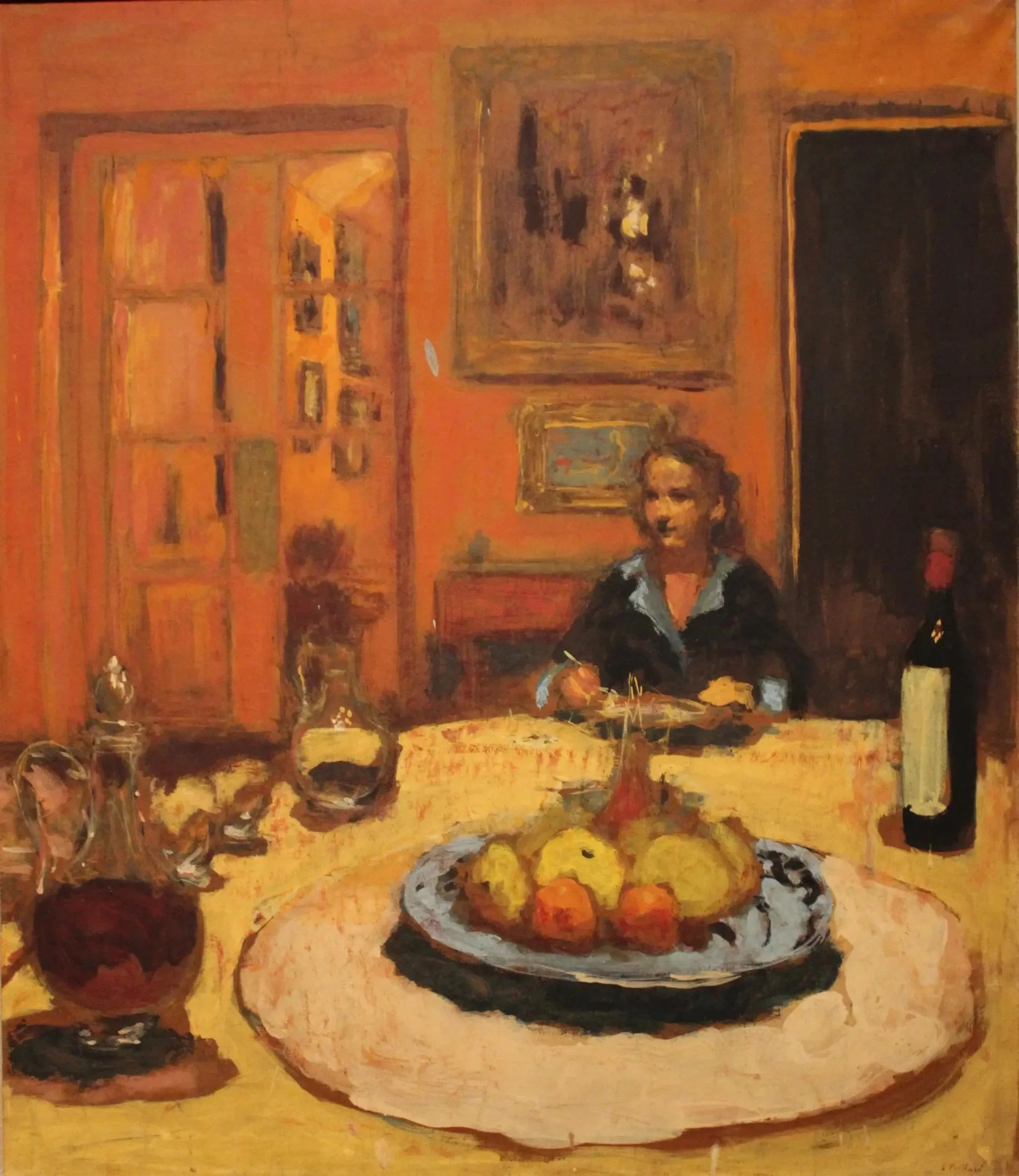 Lulu dans la salle à manger, rue de Naples - Édouard Vuillard image 1 reproduction réalisée par Alpha Reproduction