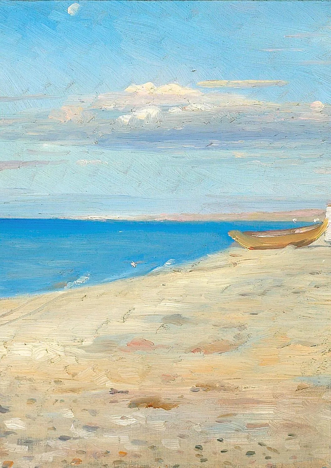 Lumière d'hiver. Paysage de plage de Skagen. - Michael Peter Ancher image 1 tableau peint à l’huile sur toile