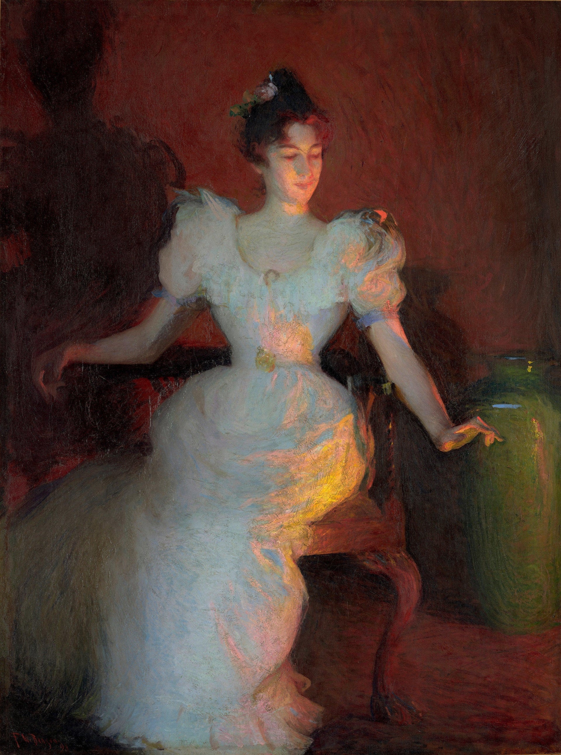 Lumière du feu - Frank Weston Benson image 1 reproduction réalisée par Alpha Reproduction