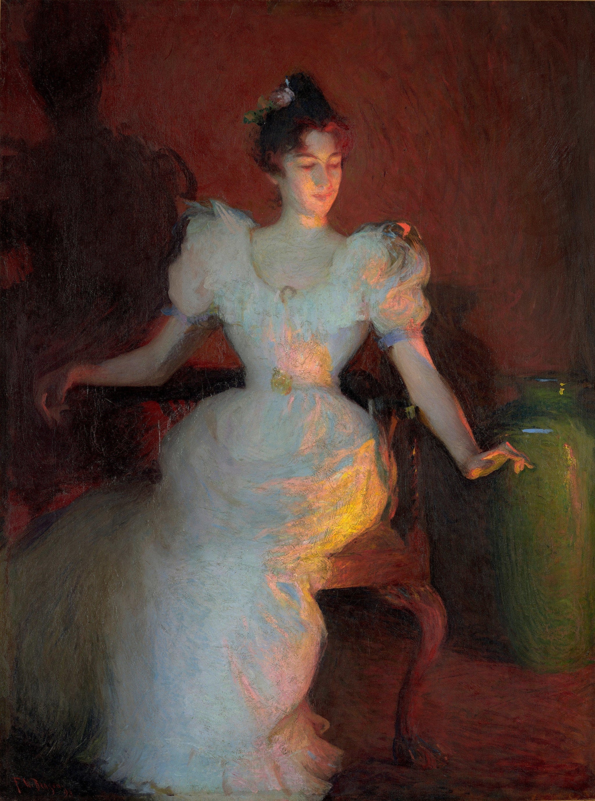 Lumière du feu - Frank Weston Benson image 1 reproduction réalisée par Alpha Reproduction