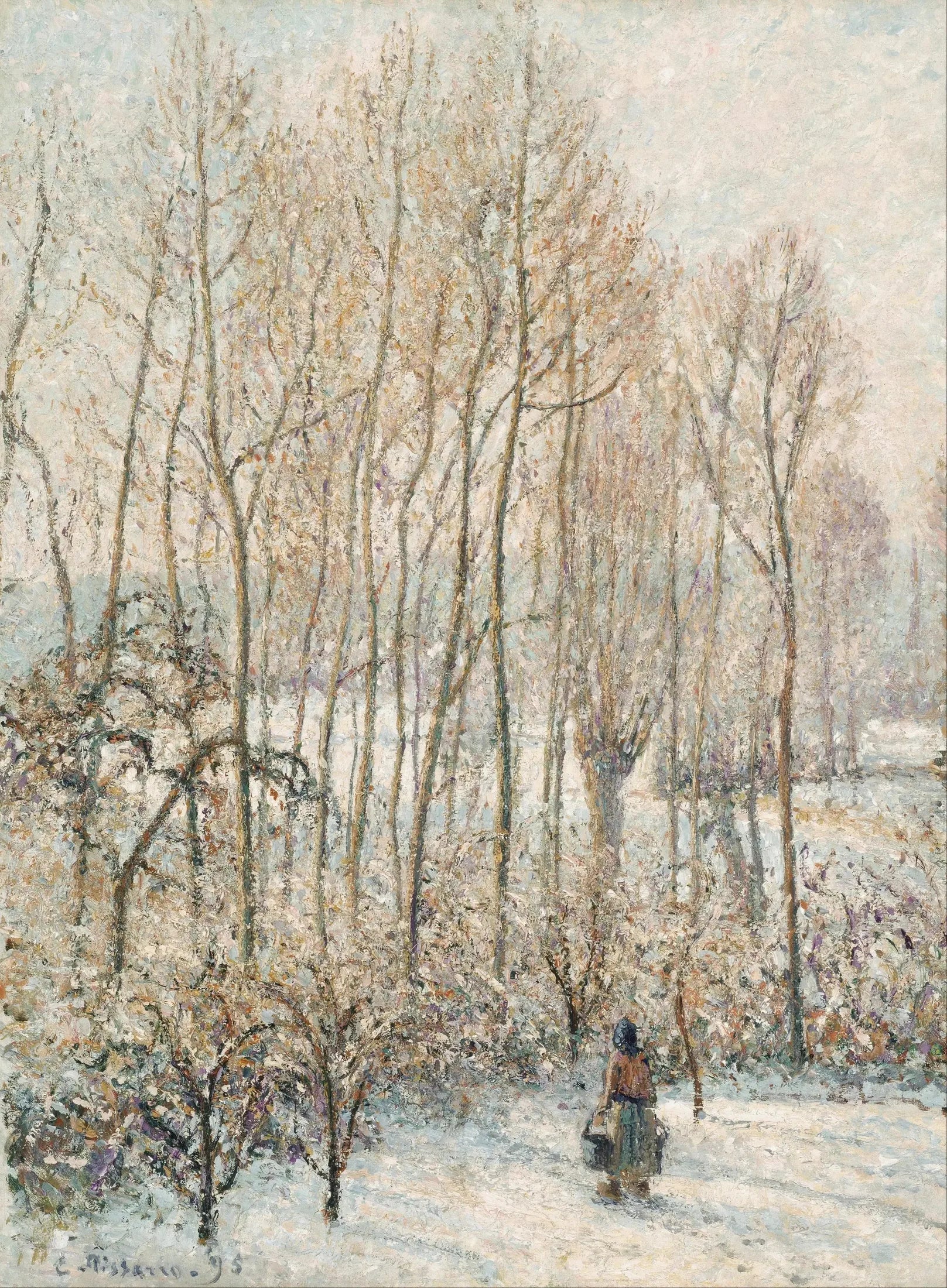 Lumière du matin sur la neige, Éragny-sur-Epte - Camille Pissarro image 1 tableau peint à l’huile sur toile